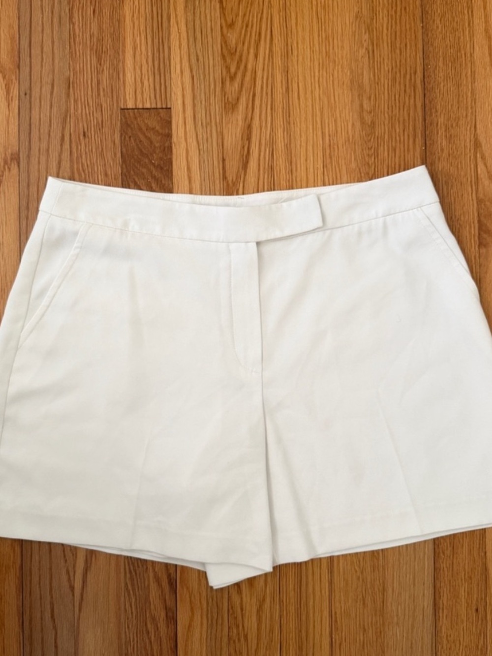 Trina Turk White High-Waist Tailored Shorts